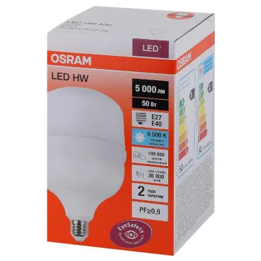 Лампа светодиодная промышленная LED HW 50W/865 230V E27/E40 8X1 5000Лм | 4058075576872 | OSRAM