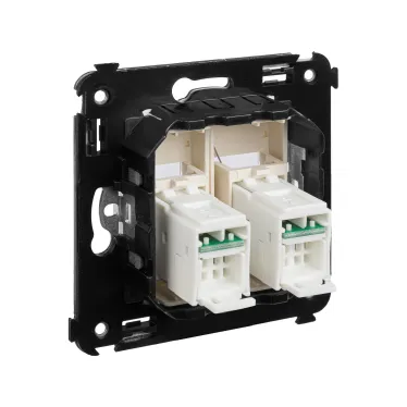 Avanti Розетка RJ-45 в стену, кат.6 двойная, ''Ванильная дымка''