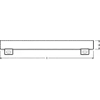 Лампа светодиодная матовая LEDinestra 25 3, 5W/827 S14s FR | 4058075817739 | Osram