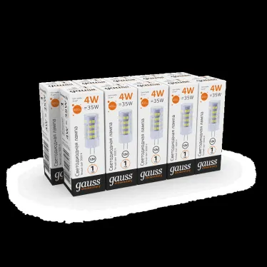 Лампа светодиодная Elementary G4 12V 4W 400lm 3000K керамика LED 1/10/200 | 10714 | Gauss