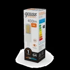 Лампа светодиодная Elementary G4 12V 4W 400lm 3000K керамика LED 1/10/200 | 10714 | Gauss