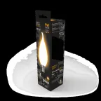 Лампа светодиодная Filament Свеча на ветру 9W 590lm 3000К Е14 milky LED 1/10/50 | 104201109 | Gauss