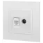 Розетка Elegance 14-3110-01М RJ45+TV, белый матовый