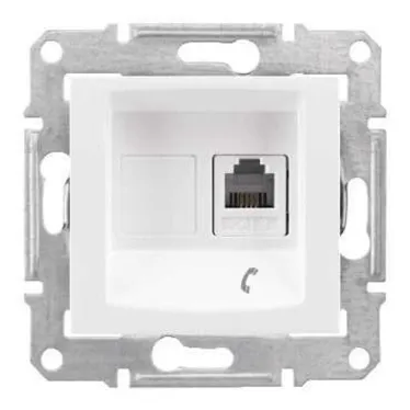 Sedna Белый Розетка ТЛФ 1-ая RJ11 | SDN4101121 | Schneider Electric