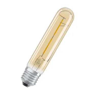 Лампа светодиодная филаментная Vintage 1906 LED CL Tubular FIL GOLD 20 non-dim 2 5W/824 E27 | 4058075808171 | Osram