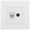 Розетка Elegance 14-3110-01М RJ45+TV, белый матовый