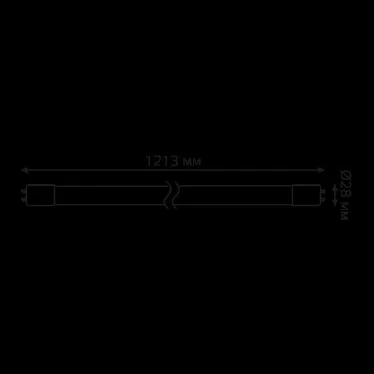 Лампа светодиодная Elementary T8 20W 1560lm 4000K G13 1200mm стекло поворотная LED 1/30 | 93029-R | Gauss