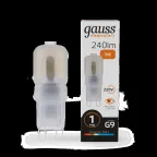 Лампа светодиодная Elementary G9 AC220-240V 3W 240lm 3000K пластик LED 1/10/200 | 14913 | Gauss