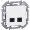 INSPIRIA розетка двойная RJ 45 категория 5e UTP белый