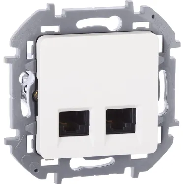 INSPIRIA розетка двойная RJ 45 категория 5e UTP белый