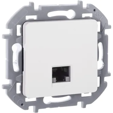 Информационная розетка RJ 45 категория 6 UTP INSPIRIA белая