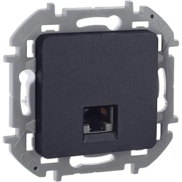 Информационная розетка RJ 45 категория 6 UTP INSPIRIA антрацит