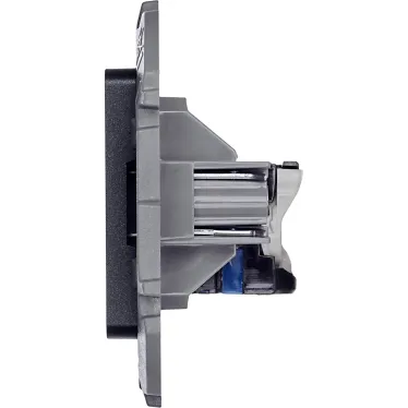 Информационная розетка RJ 45 категория 6 UTP INSPIRIA антрацит