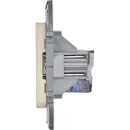 Информационная розетка RJ 45 категория 6 UTP INSPIRIA слоновая кость