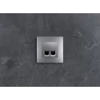 ETIKA Двойная розетка RJ 45 категория 5е UTP алюминий