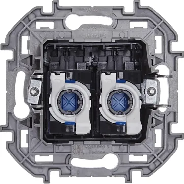 Двойная розетка RJ 45 категория 6 UTP INSPIRIA антрацит