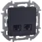Двойная розетка RJ 45 категория 6 UTP INSPIRIA антрацит