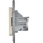 INSPIRIA розетка информационная RJ 45 категория 5e UTP слоновая кость