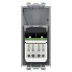 Компьютерная розетка RJ-45 модульная, кат.6, "Avanti", "Закаленнаясталь", 1 модуль | 4404291 | DKC