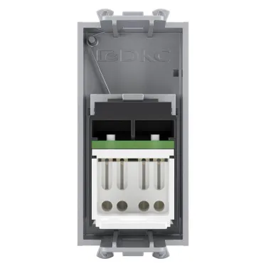 Компьютерная розетка RJ-45 модульная, кат.6, "Avanti", "Закаленнаясталь", 1 модуль | 4404291 | DKC