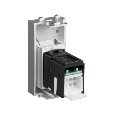 Компьютерная розетка RJ-45 модульная, кат.6, "Avanti", "Закаленнаясталь", 1 модуль | 4404291 | DKC
