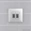 Компьютерная розетка RJ-45 в стену, кат.6 двойная,"Avanti", "Закаленная сталь" | 4404294 | DKC