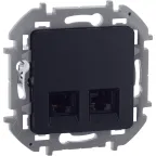 INSPIRIA розетка двойная RJ 45 категория 5e UTP антрацит