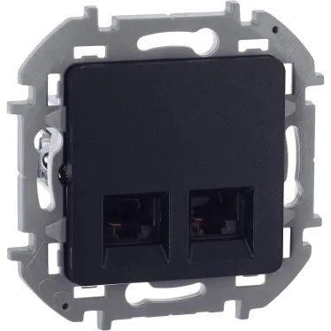 INSPIRIA розетка двойная RJ 45 категория 5e UTP антрацит