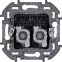 INSPIRIA розетка двойная RJ 45 категория 5e UTP антрацит