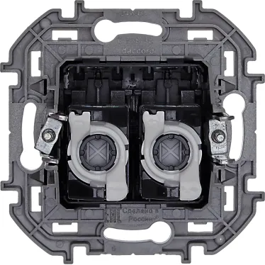 INSPIRIA розетка двойная RJ 45 категория 5e UTP антрацит