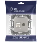 Розетка Elegance 14-3110-16 RJ45+TV, титан