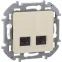 Двойная розетка RJ 45 категория 6 UTP INSPIRIA слоновая кость