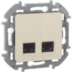 Двойная розетка RJ 45 категория 6 UTP INSPIRIA слоновая кость