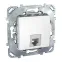 Unica Белый Розетка ТЛФ 1-ая 4 контакта | MGU5.492.18ZD | Schneider Electric
