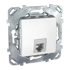 Unica Белый Розетка ТЛФ 1-ая 4 контакта | MGU5.492.18ZD | Schneider Electric