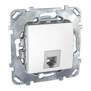 Unica Белый Розетка ТЛФ 1-ая 4 контакта | MGU5.492.18ZD | Schneider Electric