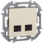 INSPIRIA розетка двойная RJ 45 категория 5e UTP слоновая кость