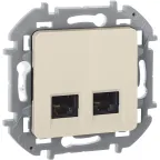 INSPIRIA розетка двойная RJ 45 категория 5e UTP слоновая кость