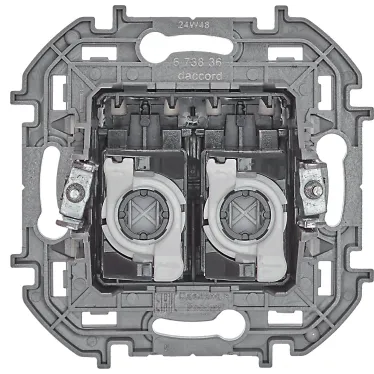 INSPIRIA розетка двойная RJ 45 категория 5e UTP слоновая кость