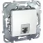 Unica Белый Розетка ТЛФ 1-ая 4 контакта | MGU5.492.18ZD | Schneider Electric