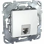 Unica Белый Розетка ТЛФ 1-ая 4 контакта | MGU5.492.18ZD | Schneider Electric