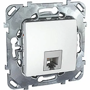 Unica Белый Розетка ТЛФ 1-ая 4 контакта | MGU5.492.18ZD | Schneider Electric
