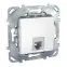Unica Белый Розетка ТЛФ 1-ая 4 контакта | MGU5.492.18ZD | Schneider Electric