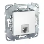 Unica Белый Розетка ТЛФ 1-ая 4 контакта | MGU5.492.18ZD | Schneider Electric