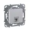 Unica Белый Розетка ТЛФ 1-ая 4 контакта | MGU5.492.18ZD | Schneider Electric