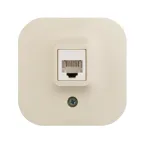 Quteo Розетка компьютерная RJ45 категория 5е UTP наружная бежевая