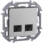 INSPIRIA розетка двойная RJ 45 категория 5e UTP алюминий