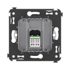 Компьютерная розетка RJ-45 в стену, кат.6А одинарная, "Avanti", "Закаленная сталь" | 4404373 | DKC