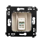 Компьютерная розетка RJ-45 в стену, кат.6 одинарная,"Avanti", "Ванильная дымка" | 4405293 | DKC