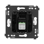 Компьютерная розетка RJ-45 в стену, кат.6А одинарная, "Avanti", "Черный квадрат" | 4402373 | DKC